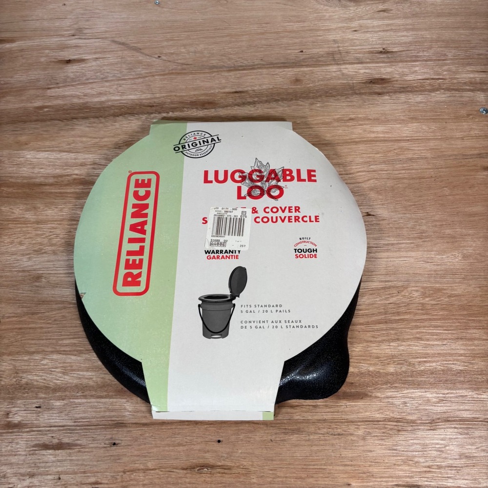 Reliance‎ Luggable Loo Portable Toilet Seat and Cover for 5 Gallon Pails Black